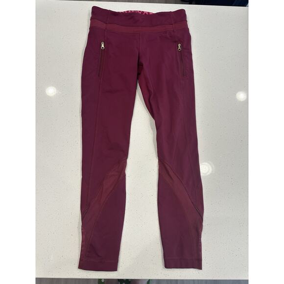 Lululemon Pants - lululemon‎ Women's Dashing Purple/cheetah Inspire II Mesh 7/8 Tight Size 6